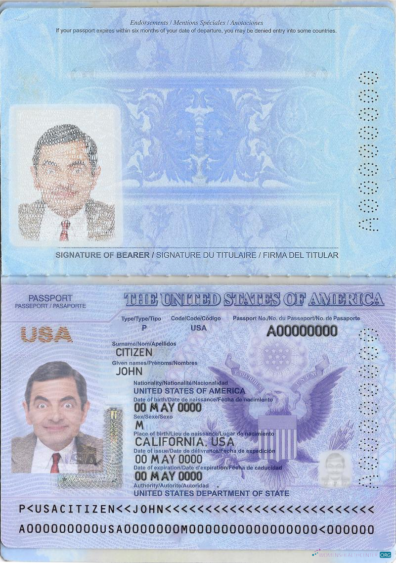Download USA passport new 2020 Photoshop template